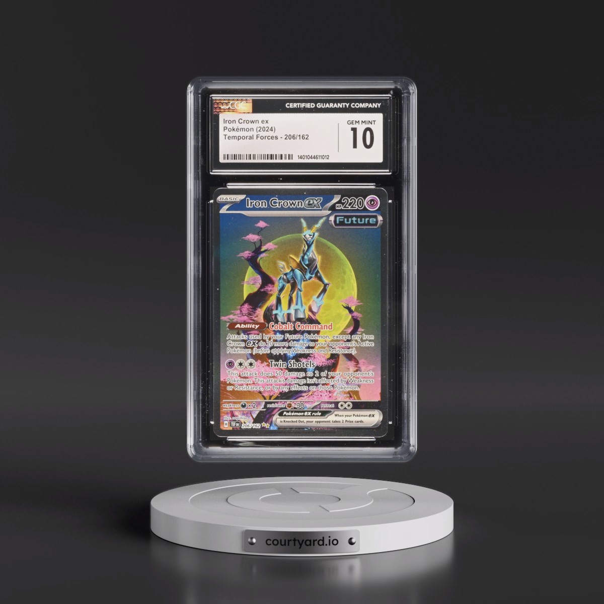 2023 Temporal Forces - TEF EN #206/162 Iron Crown ex - Special Illustration Rare (Holo) (CGC 10 GEM MINT)