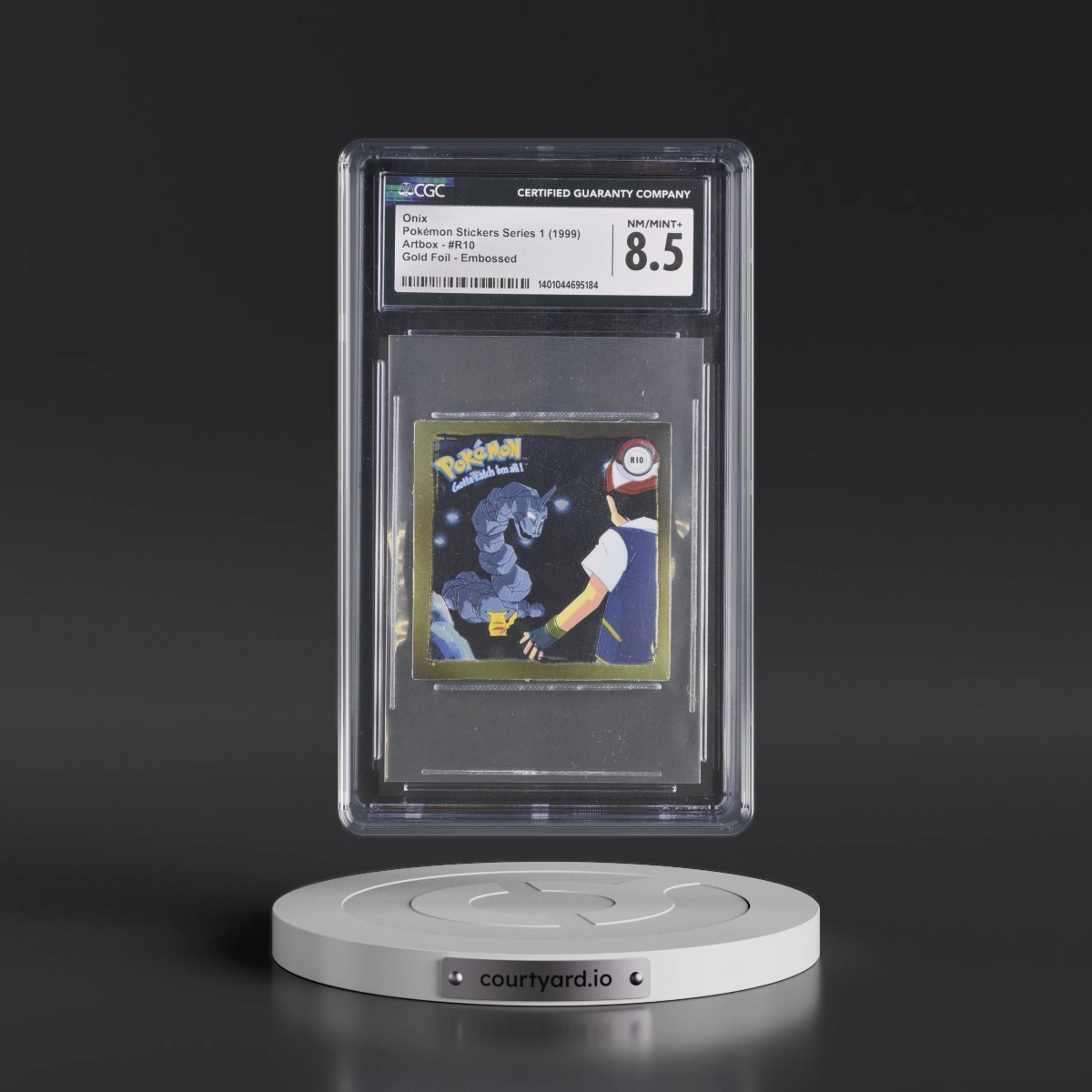 Action Flipz Series 1 (Artbox) - English #R10 Onix - Chromium Stickers (CGC 8.5 NM-MT+)