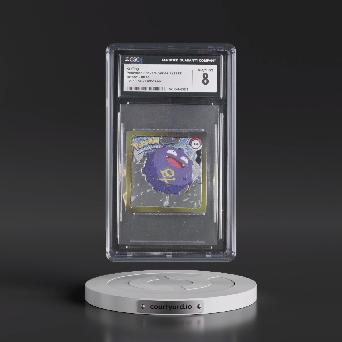 Action Flipz Series 1 (Artbox) #R18 Koffing - Chromium Stickers (CGC 8 NM-MT)