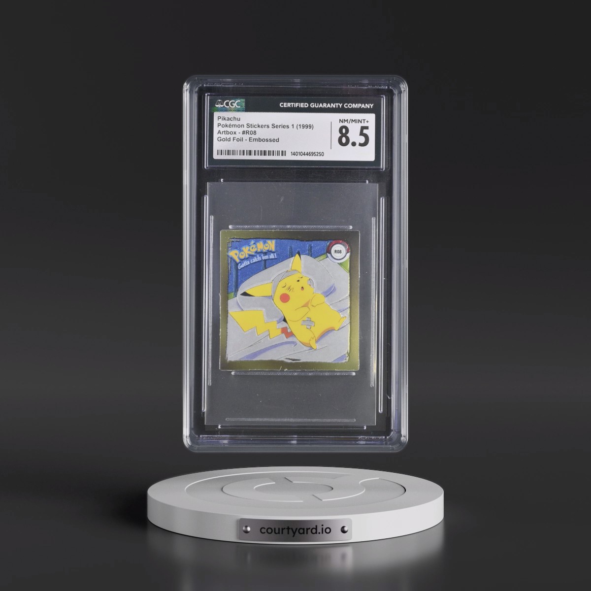 Action Flipz Series 1 (Artbox) - English #R08 Pikachu - Chromium Stickers (CGC 8.5 NM-MT+)