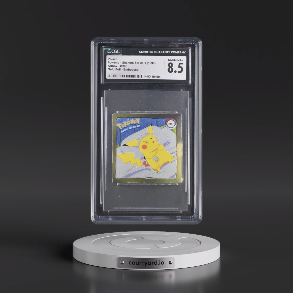 Action Flipz Series 1 (Artbox) - English #R08 Pikachu - Chromium Stickers (CGC 8.5 NM-MT+)