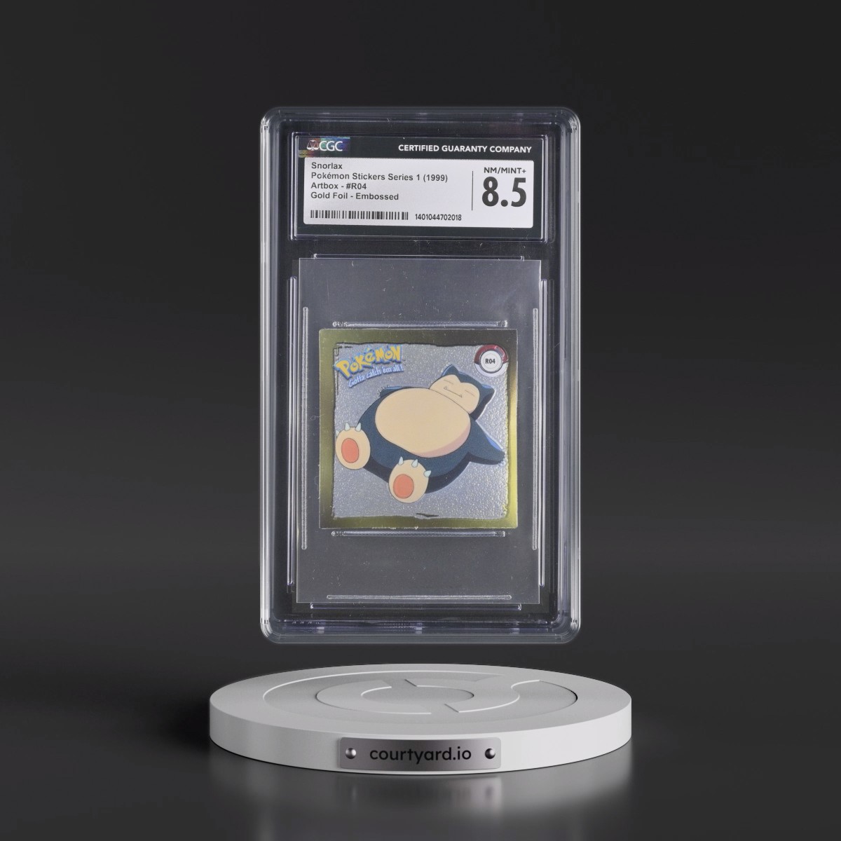 Action Flipz Series 1 (Artbox) - English #R04 Snorlax - Chromium Stickers (CGC 8.5 NM-MT+)
