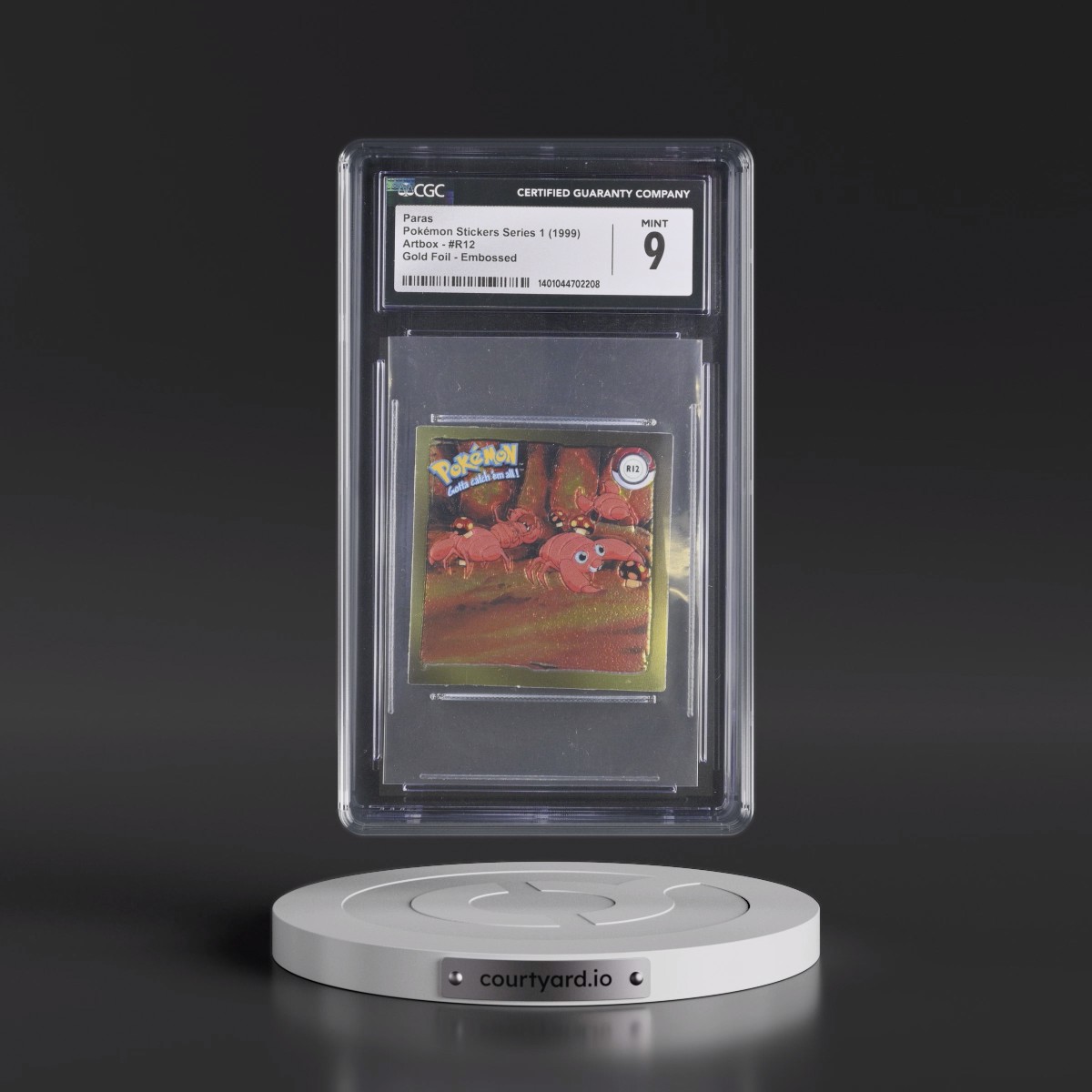Action Flipz Series 1 (Artbox) - English #R12 Paras - Chromium Stickers (CGC 9 MINT)