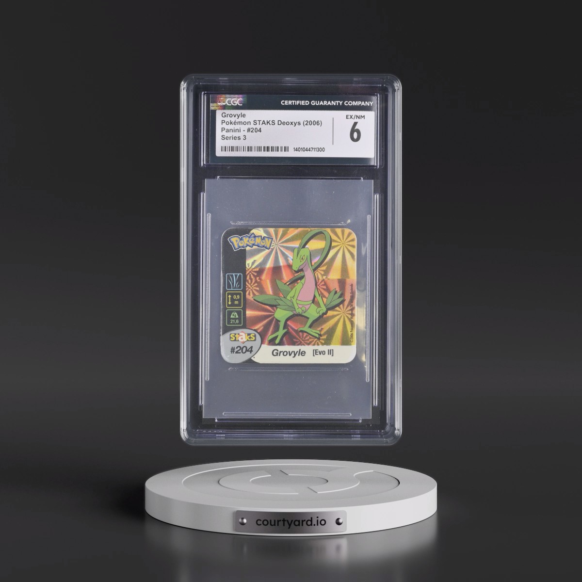 2006 Pokémon STAKS Deoxys - English #204 Grovyle - Series 3 (CGC 6 EX-NM)