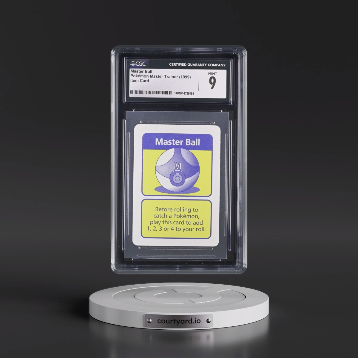 1999 Pokémon Master Trainer (1999 Hasbro) - English Master Ball - Item Card (CGC 9 MINT)