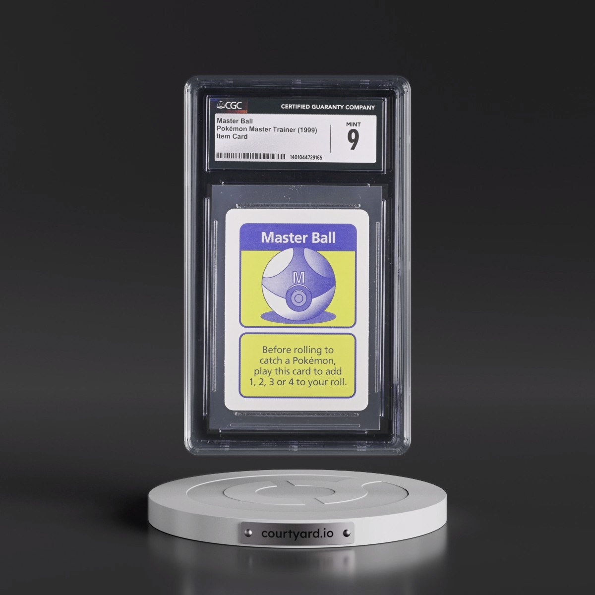 1999 Pokémon Master Trainer (1999 Hasbro) - English Master Ball - Item Card (CGC 9 MINT)
