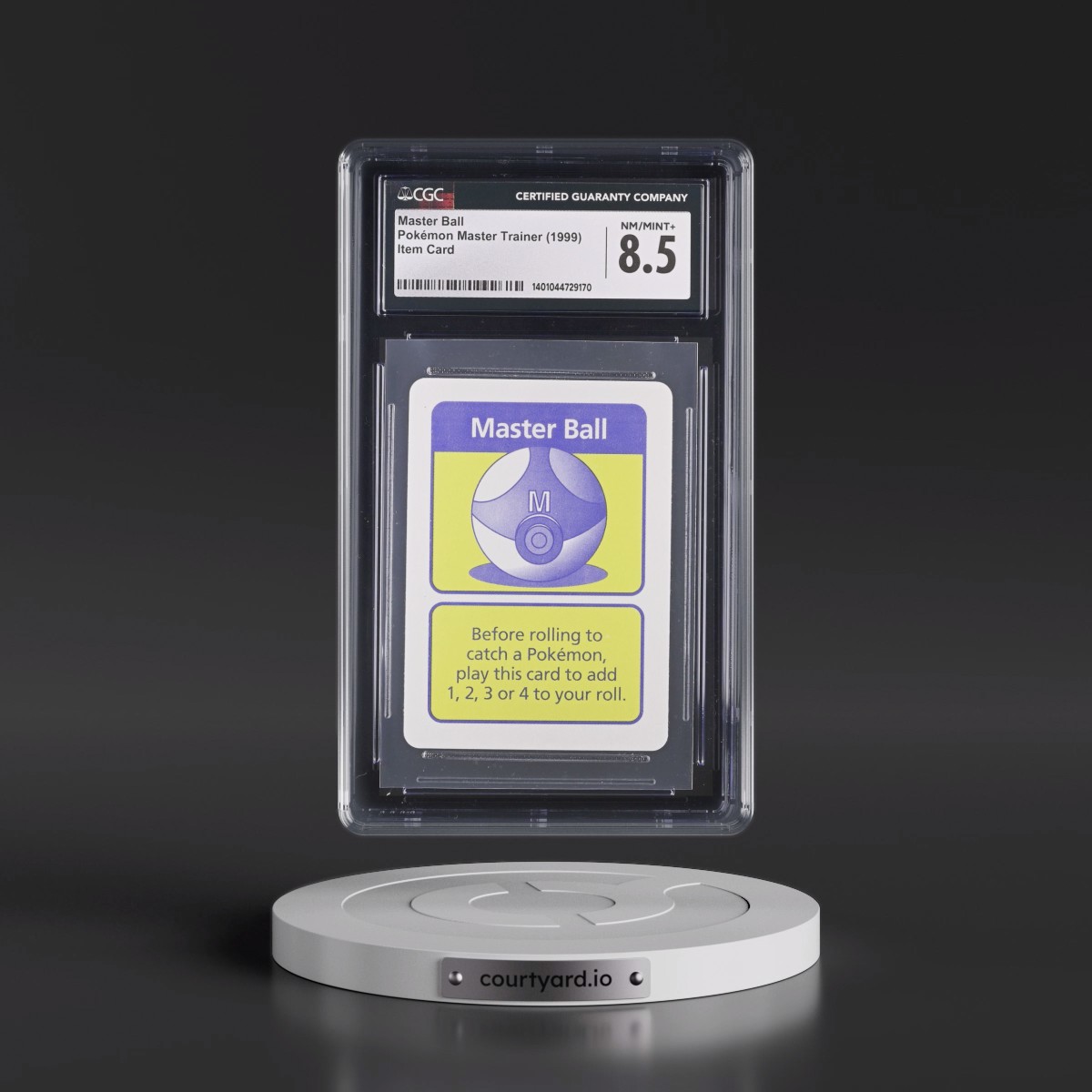 1999 Pokémon Master Trainer (1999 Hasbro) - English Master Ball - Item Card (CGC 8.5 NM-MT+)