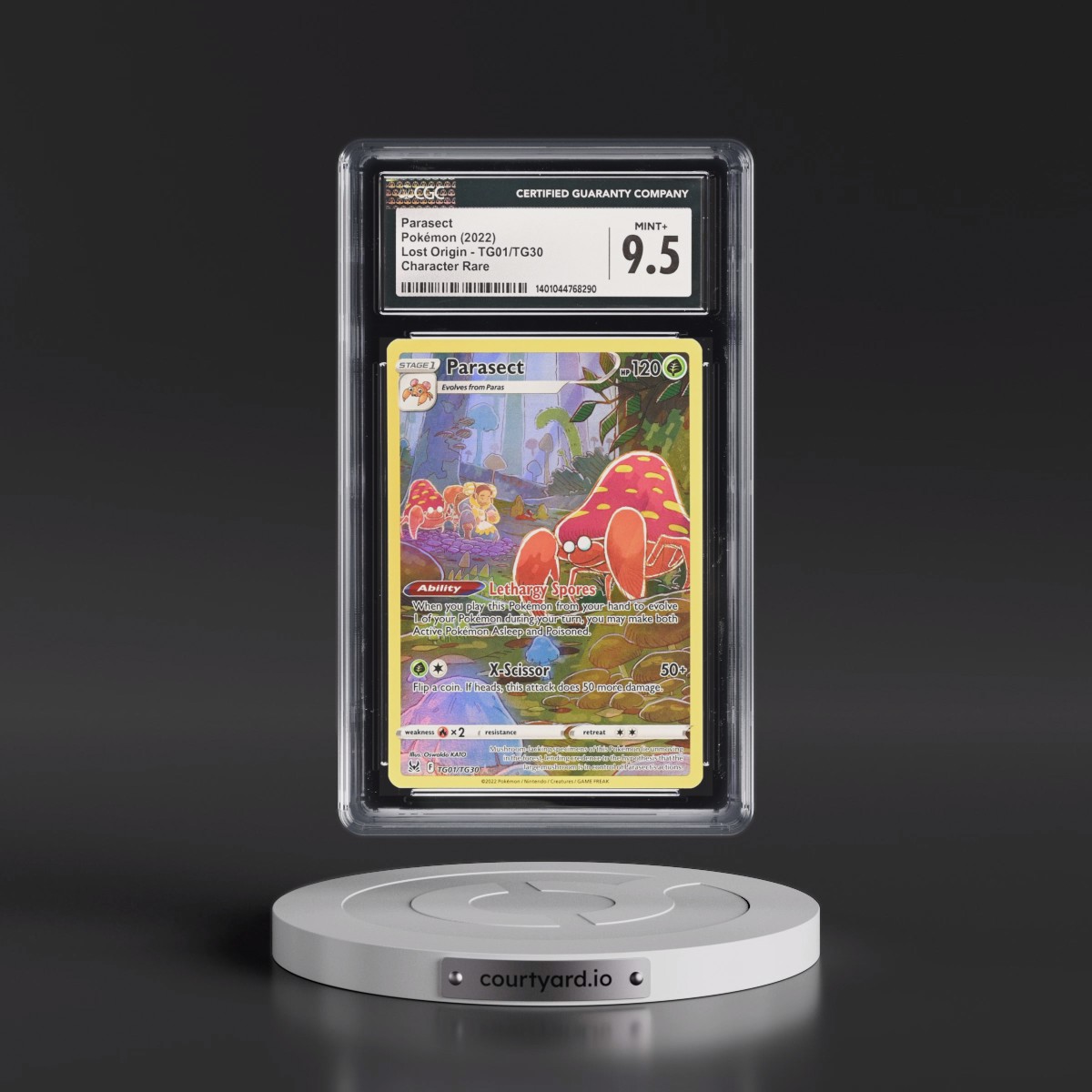2022 Lost Origin #TG01/TG30 Parasect - Trainer Gallery Holo (CGC 9.5 MINT+)