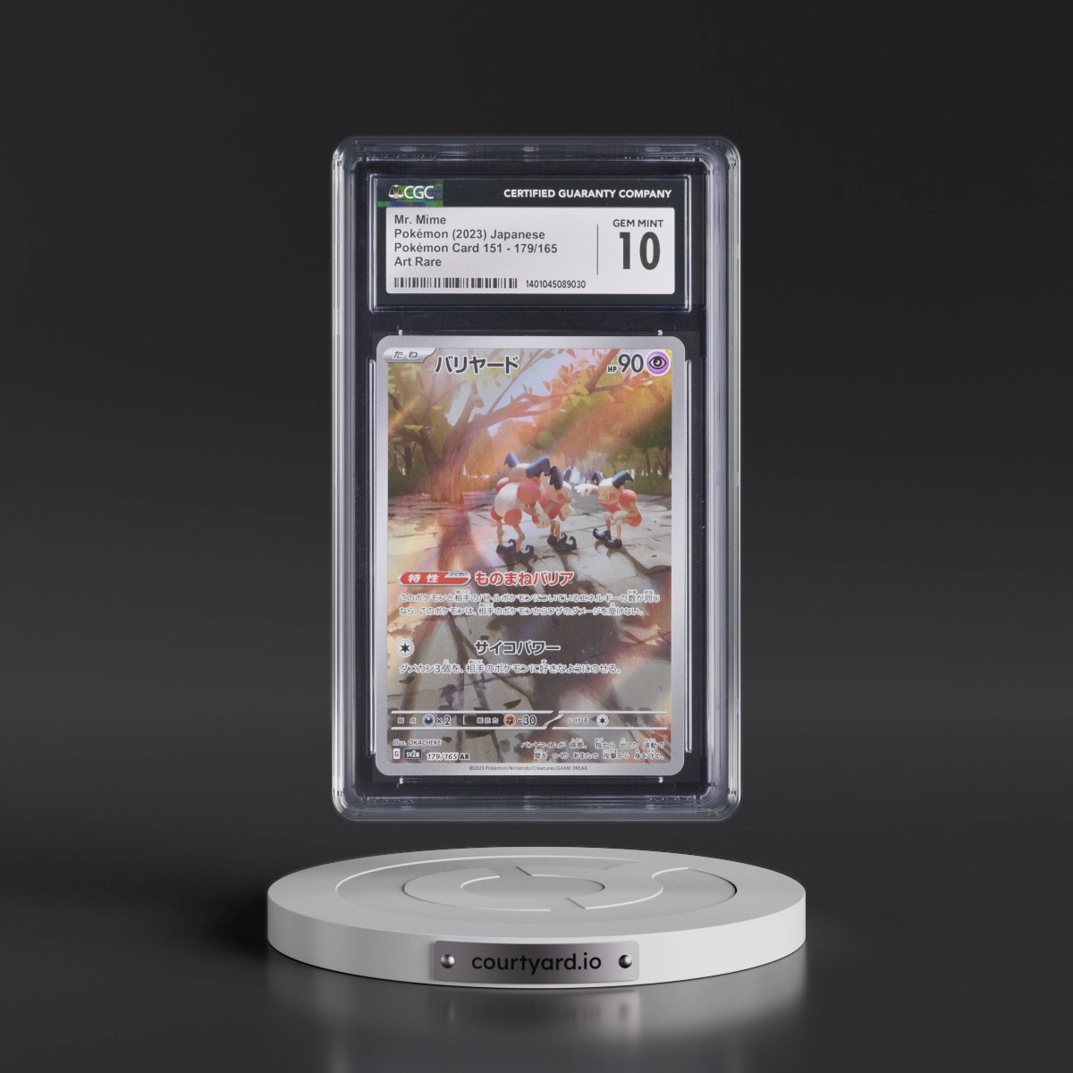 2023 Pokémon Card 151 #179/165 Mr. Mime - Art Rare Holo (CGC 10 GEM MINT)
