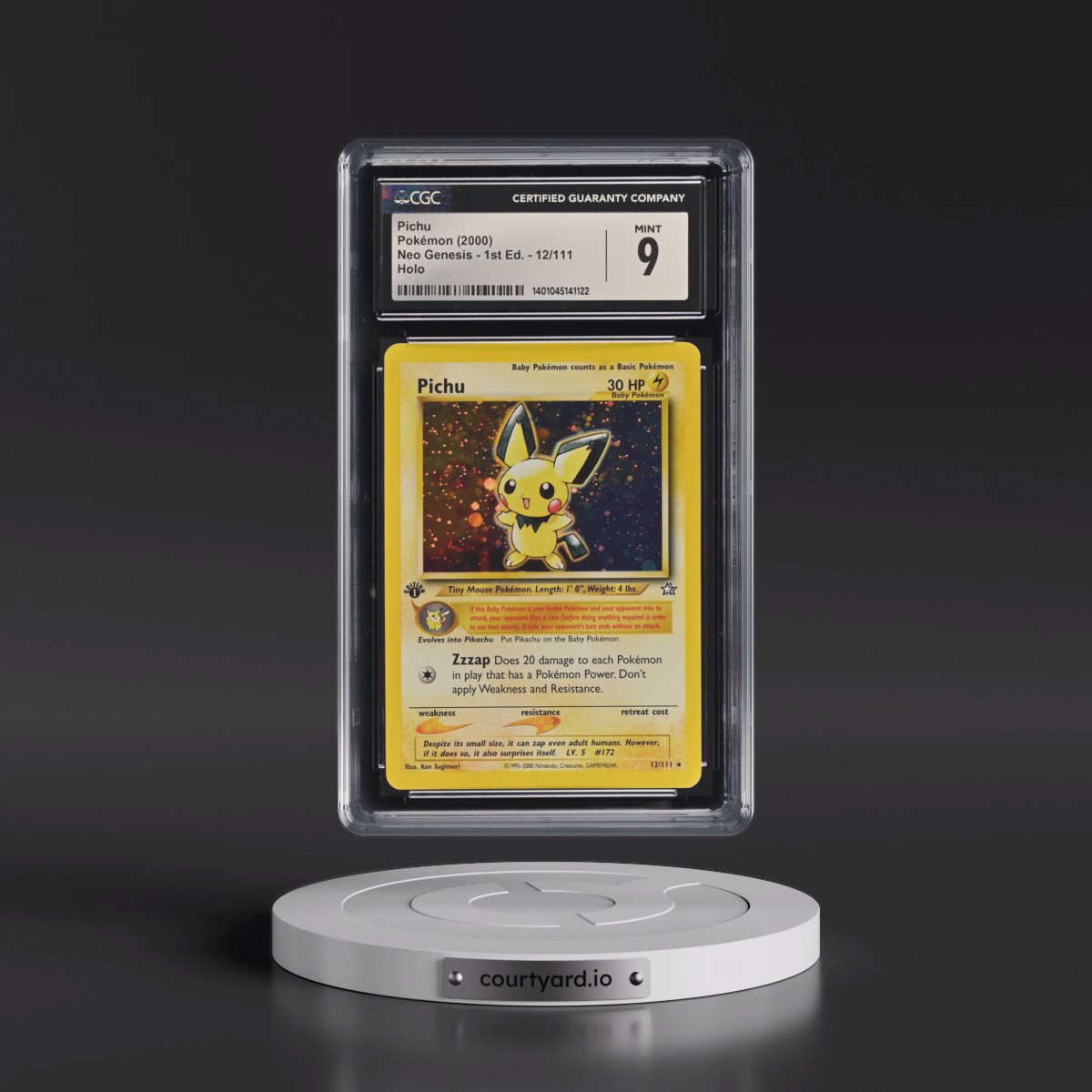 2000 Neo Genesis #12/111 Pichu - 1st Edition Holo (CGC 9 MINT)