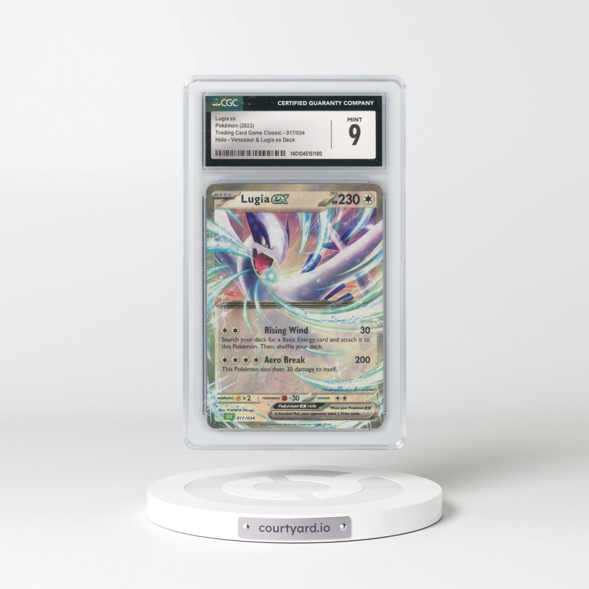 2023 Trading Card Game Classic - CLV, CLC, CLB #017/034 Lugia ex - Holo Venusaur & Lugia ex Deck - CLV (CGC 9 MINT)