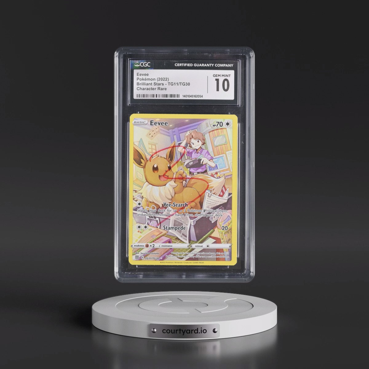 2022 Brilliant Stars #TG11/TG30 Eevee - Trainer Gallery Holo (CGC 10 GEM MINT)