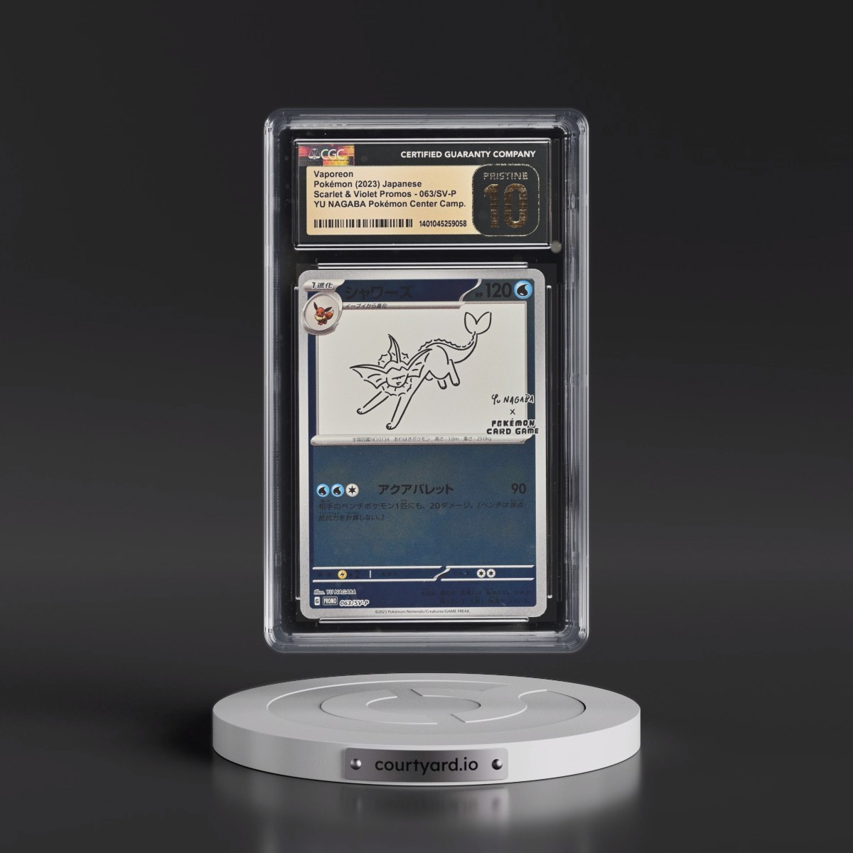 2022 Scarlet & Violet Promos #063/SV-P Vaporeon - Reverse Holo YU NAGABA x Pokémon () (CGC 10 PRISTINE)