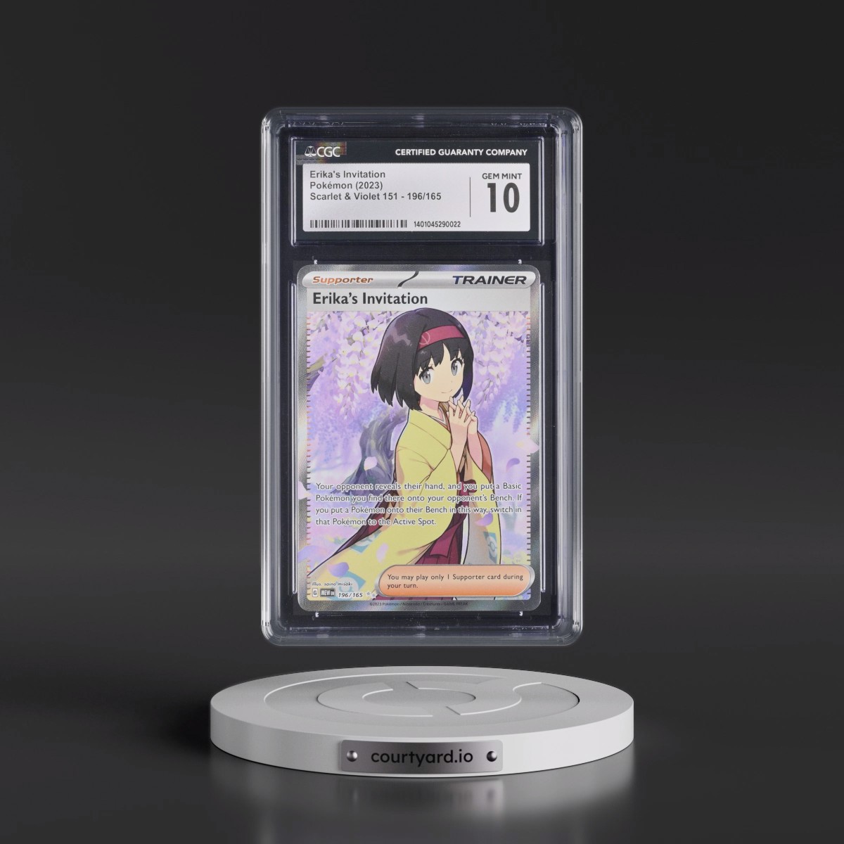 2023 Scarlet & Violet 151 - MEW EN #196/165 Erika's Invitation - Ultra Rare Holo (CGC 10 GEM MINT)