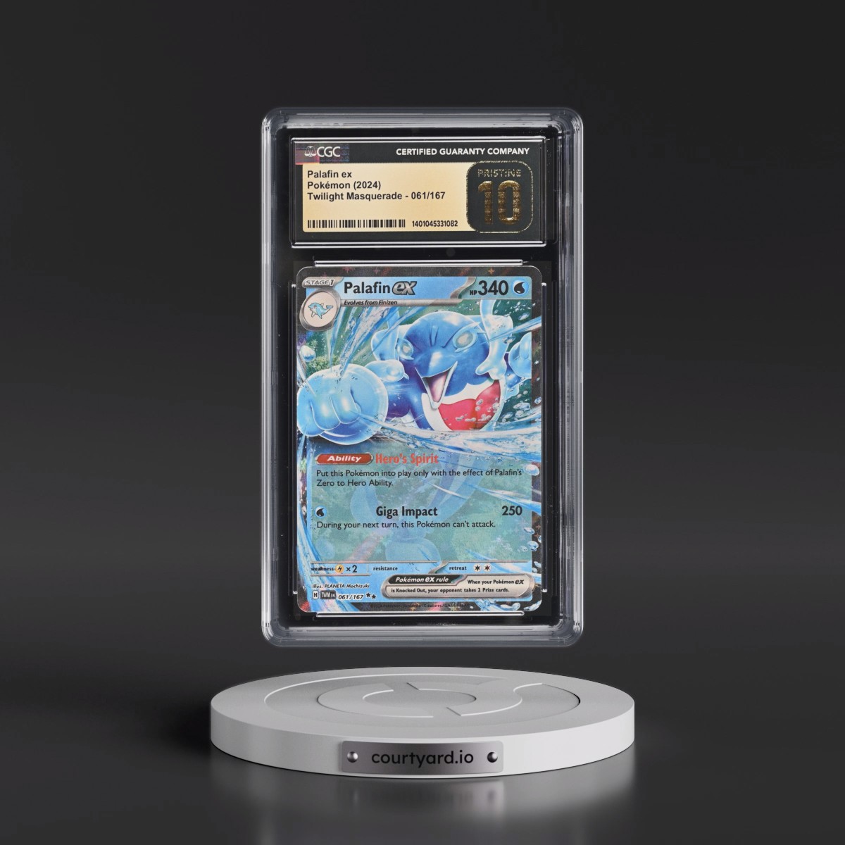 2024 Twilight Masquerade - TWM EN #061/167 Palafin ex - Holo (CGC 10 PRISTINE)