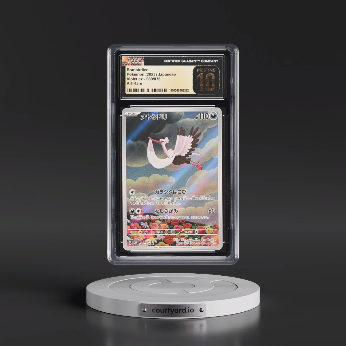 2023 Pokémon Sv1v-Violet EX #089 Bombirdier - Art Rare (CGC 10 PRISTINE)