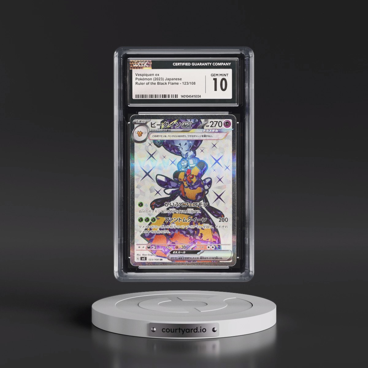 2023 Ruler of the Black Flame #123/108 Vespiquen ex - Super Rare Holo (CGC 10 GEM MINT)