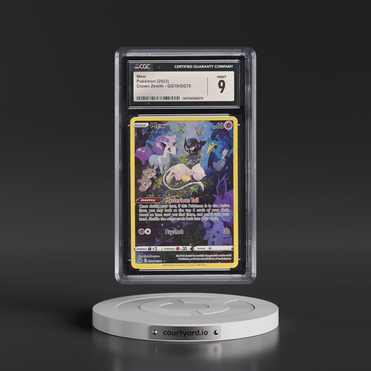 2023 Crown Zenith #GG10/GG70 Mew - Galarian Gallery Holo (CGC 9 MINT)