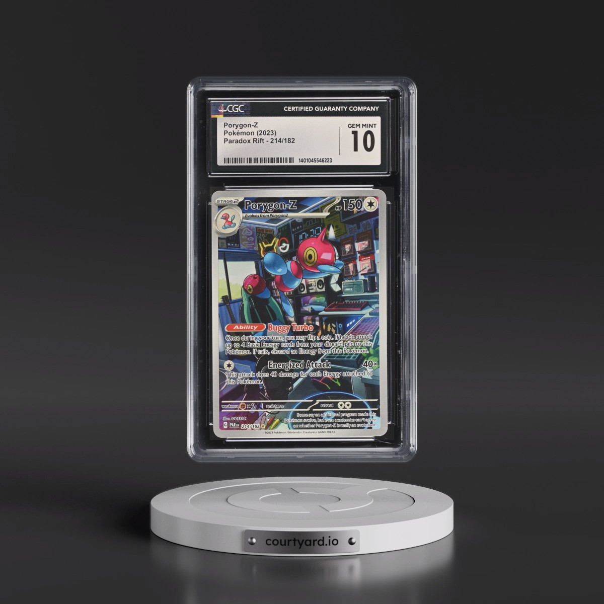 2023 Paradox Rift - PAR EN #214/182 Porygon-Z - Illustration Rare Holo (CGC 10 GEM MINT)