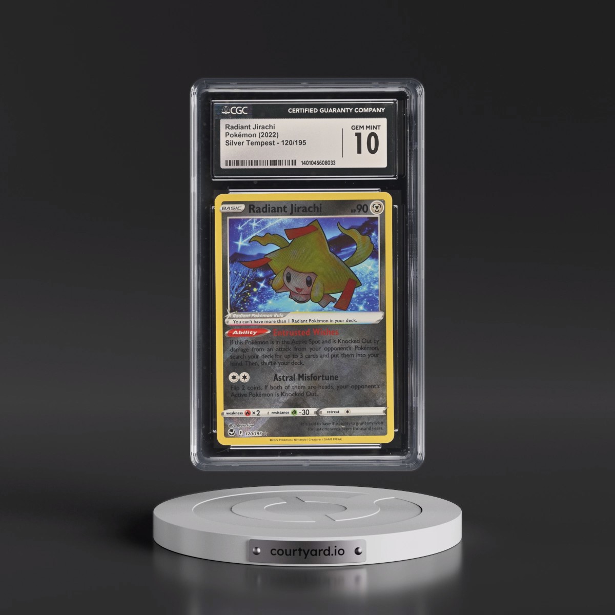 2022 Silver Tempest #120/195 Radiant Jirachi - Holo (CGC 10 GEM MINT)
