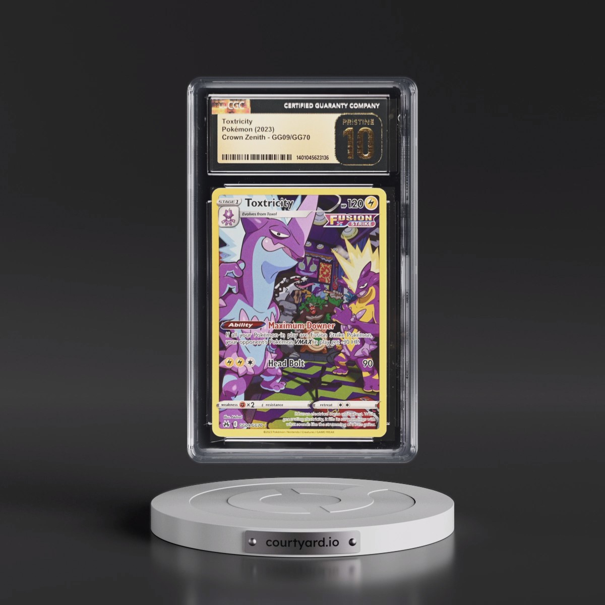 2023 Crown Zenith #GG09/GG70 Toxtricity - Galarian Gallery Holo (CGC 10 PRISTINE)