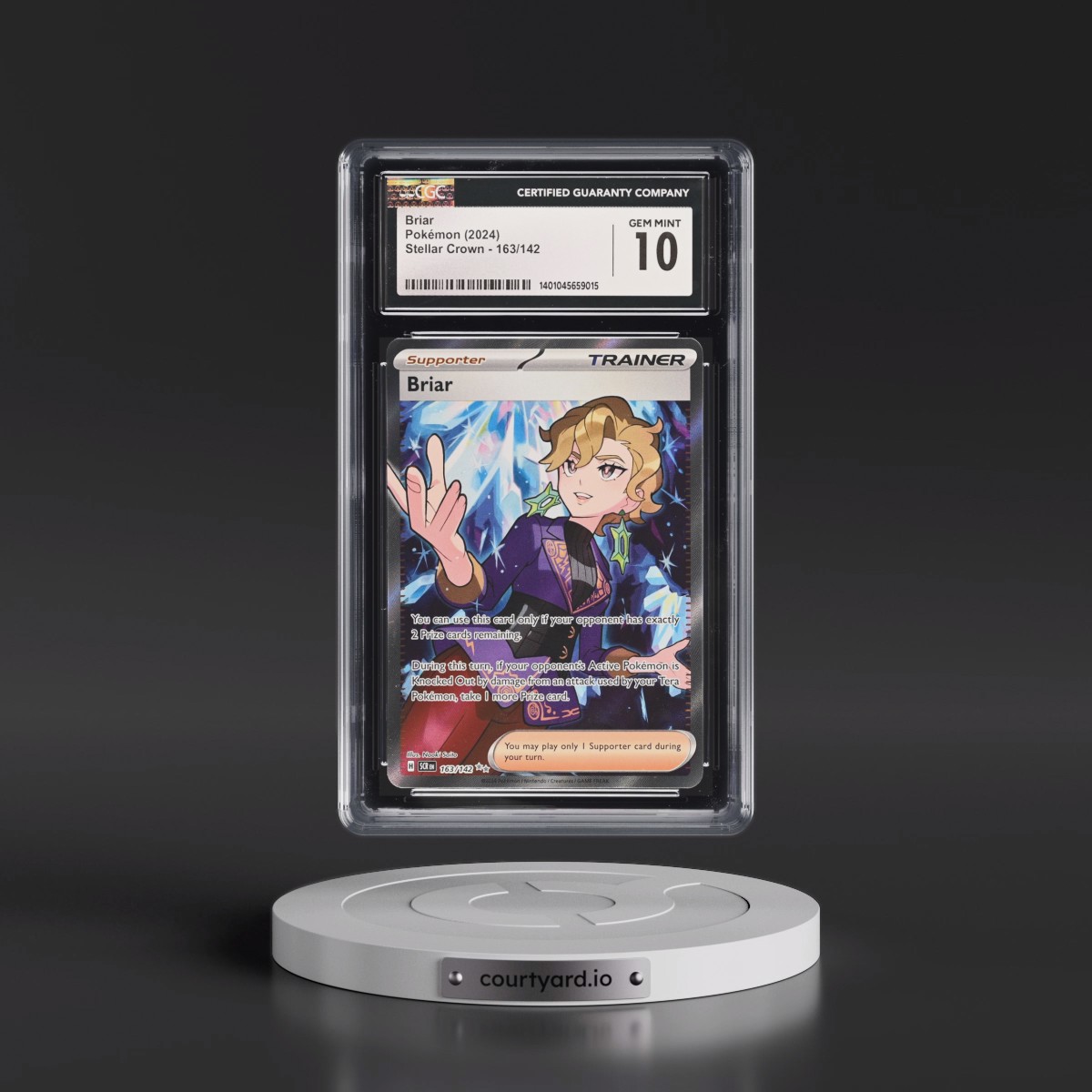 2024 Pokémon Scr EN-Stellar Crown #163 Briar - Ultra Rare (CGC 10 GEM MINT)