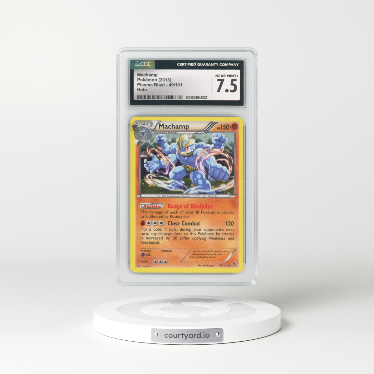 2013 Plasma Blast #49/101 Machamp - Holo (CGC 7.5 NM+)