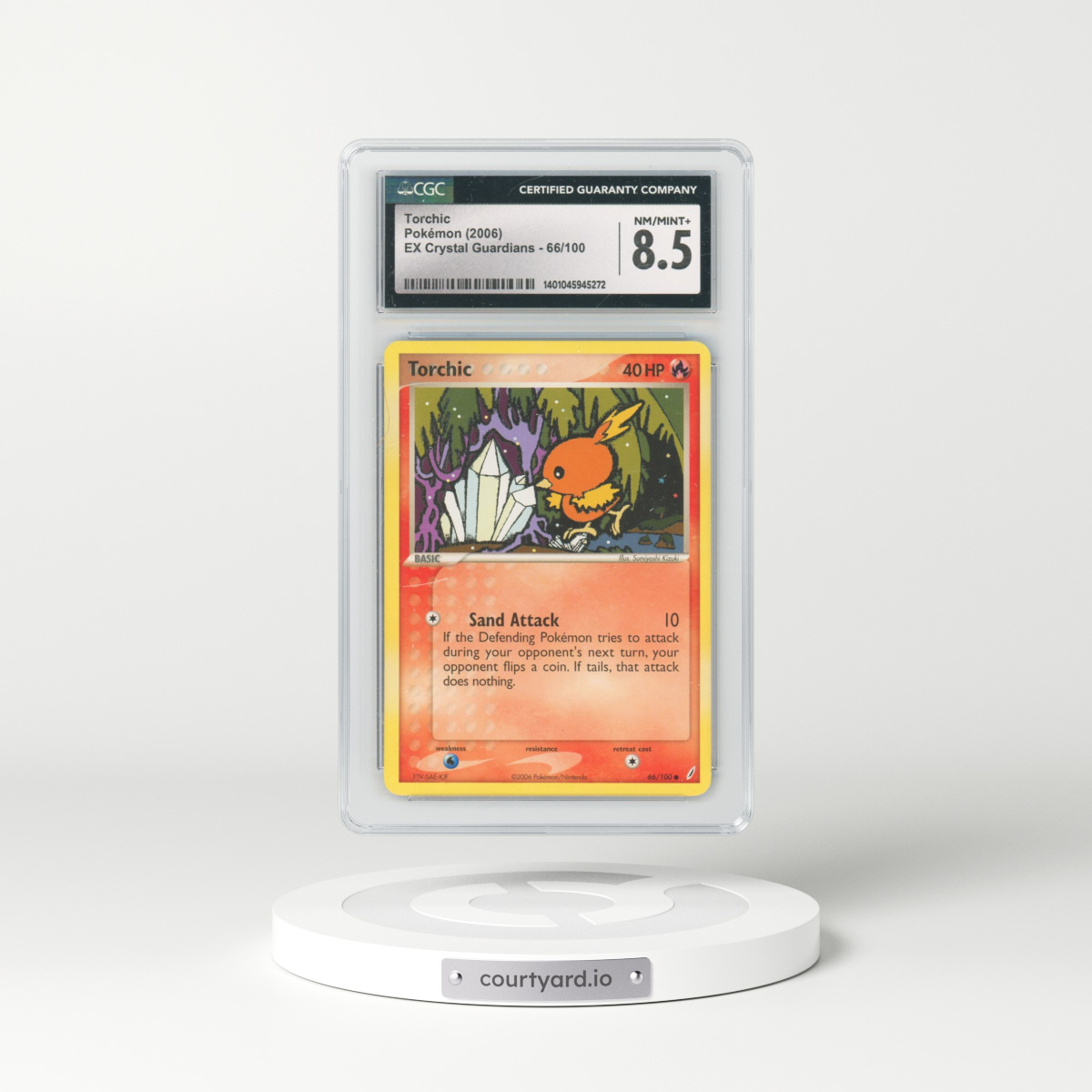 2006 EX Crystal Guardians #66/100 Torchic (CGC 8.5 NM-MT+)
