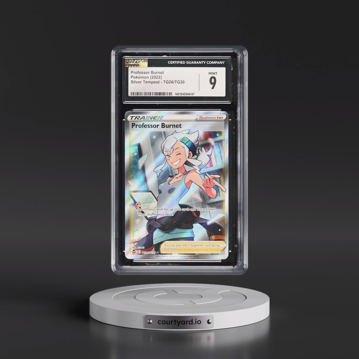 2022 Silver Tempest #TG26/TG30 Professor Burnet - Trainer Gallery Holo (CGC 9 MINT)