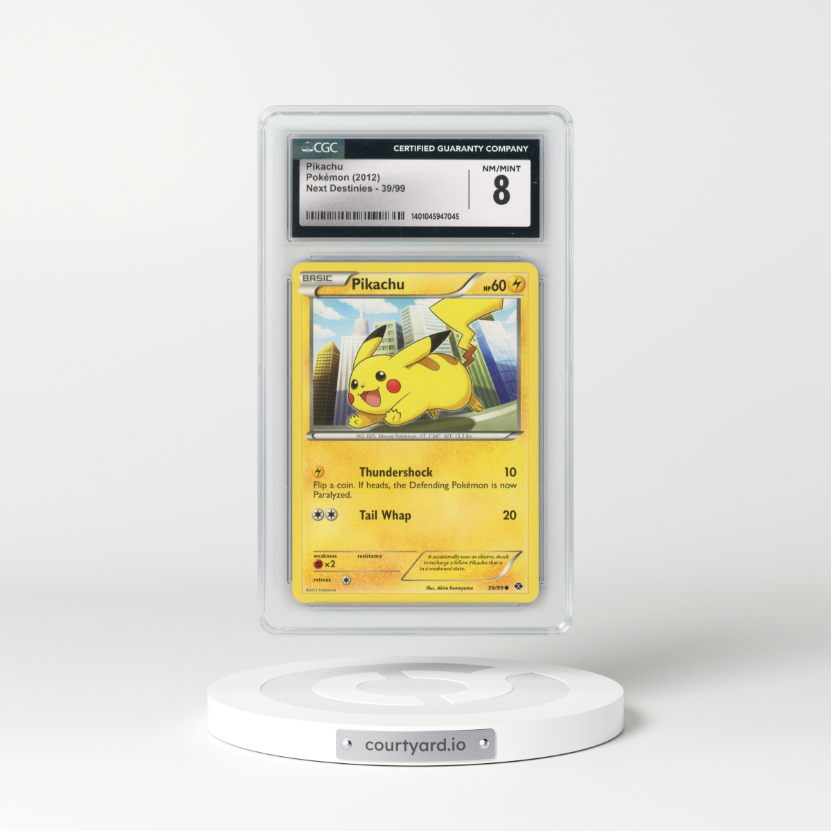 2012 Next Destinies #39/99 Pikachu (CGC 8 NM-MT)