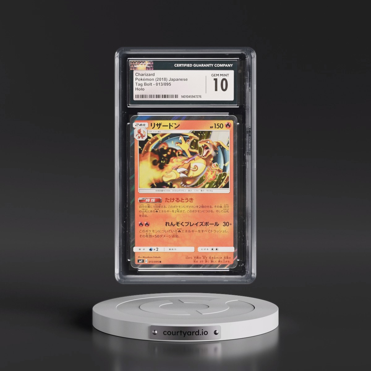 2018 Tag Bolt #013/095 Charizard - Holo (CGC 10 GEM MINT)