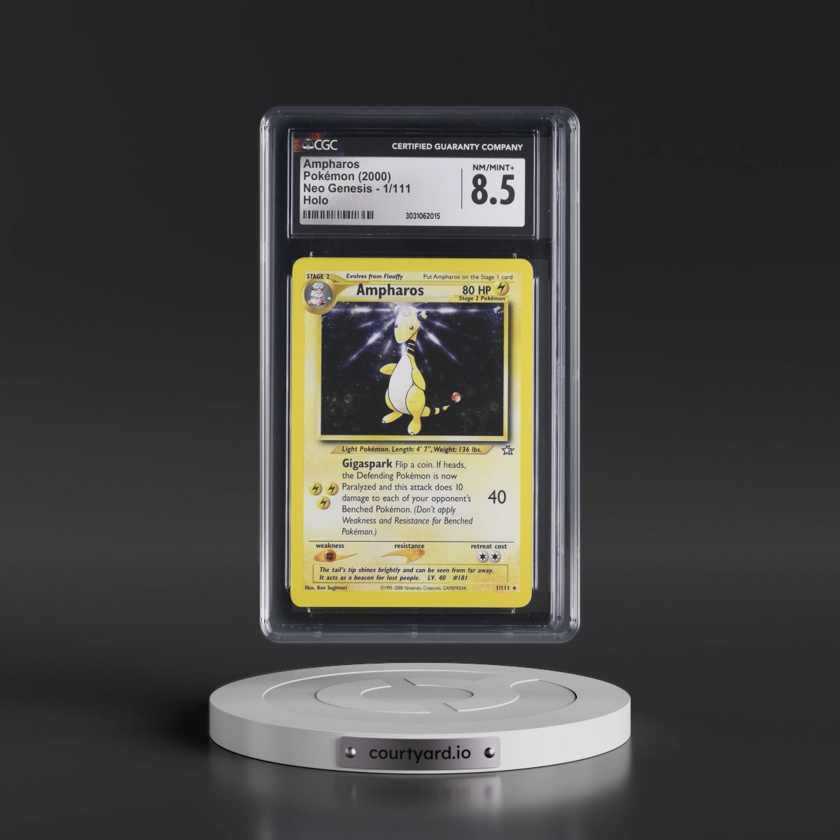 2000 Neo Genesis #1/111 Ampharos - Holo (CGC 8.5 NM-MT+)