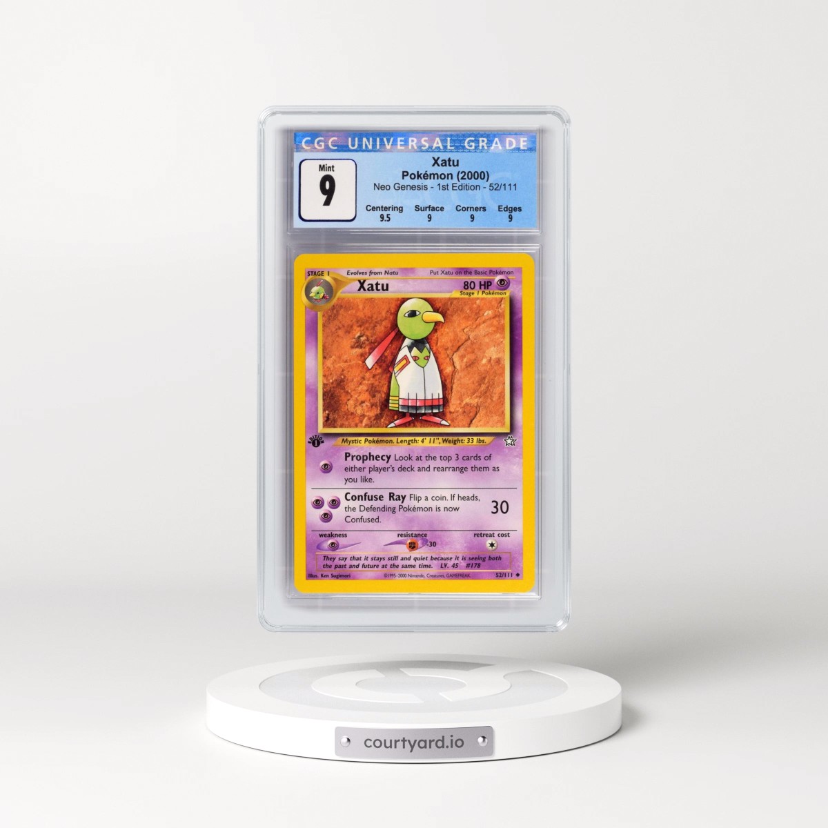 2000 Neo Genesis #52/111 Xatu - 1st Edition (CGC 9 MINT)