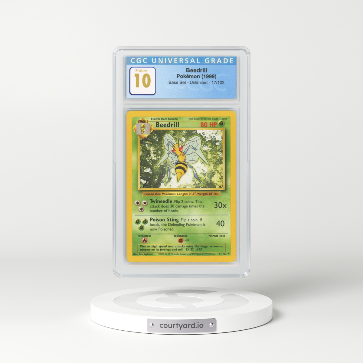 1999 Base Set #17 Beedrill (CGC 10 PRISTINE)