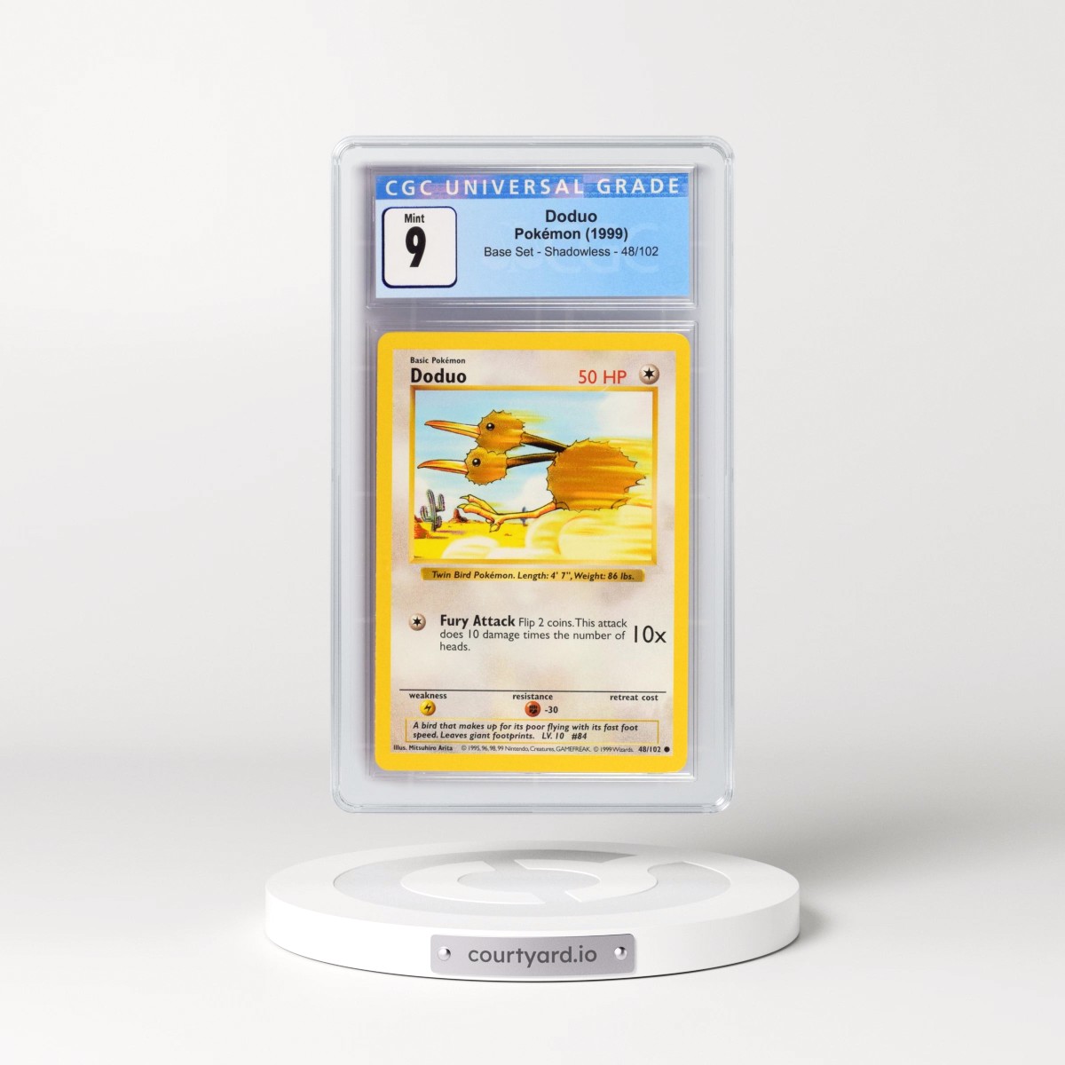 1999 Base Set #48/102 Doduo - Shadowless Shadowless (CGC 9 MINT)