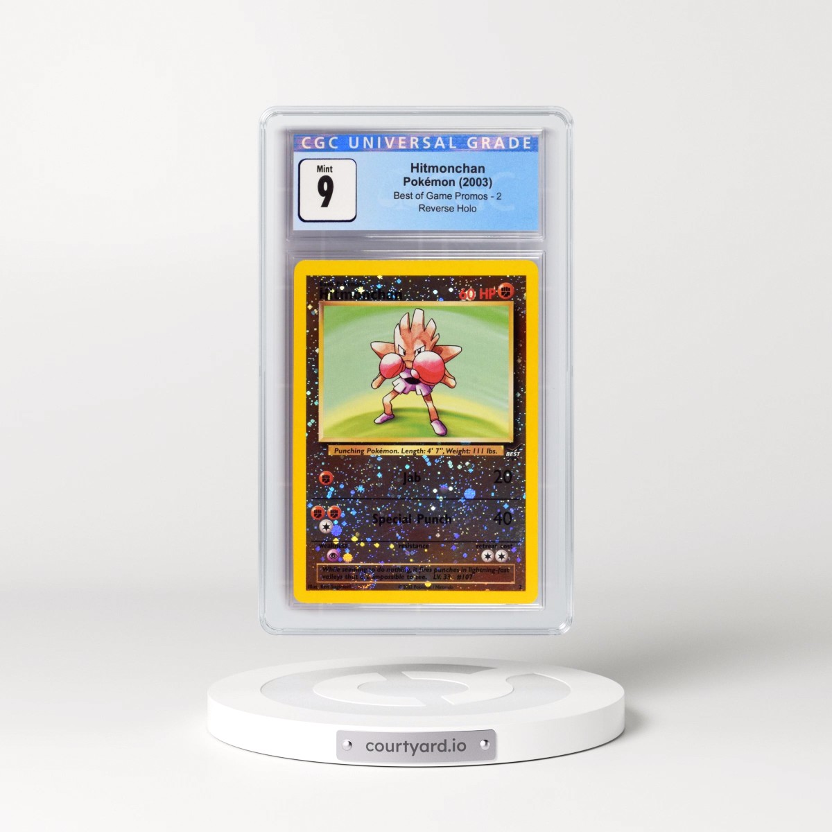 2003 Best of Game Promos #2 Hitmonchan - Reverse Holo (CGC 9 MINT)