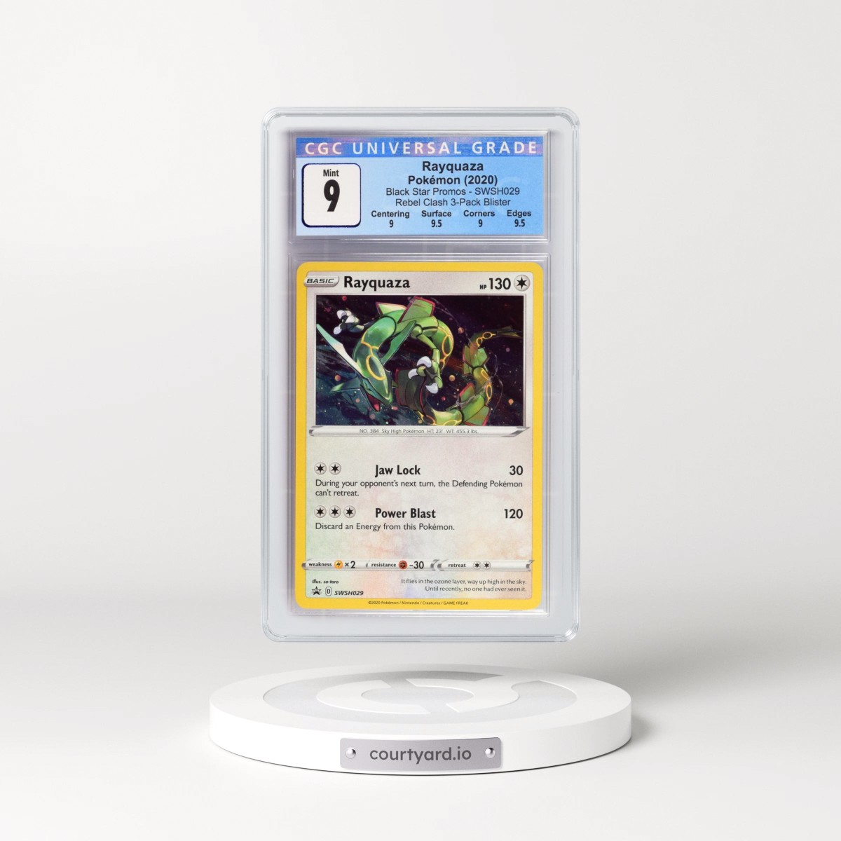 2017 Black Star Promos - Sword & Shield #SWSH029 Rayquaza - (Cosmos Holo) (CGC 9 MINT)