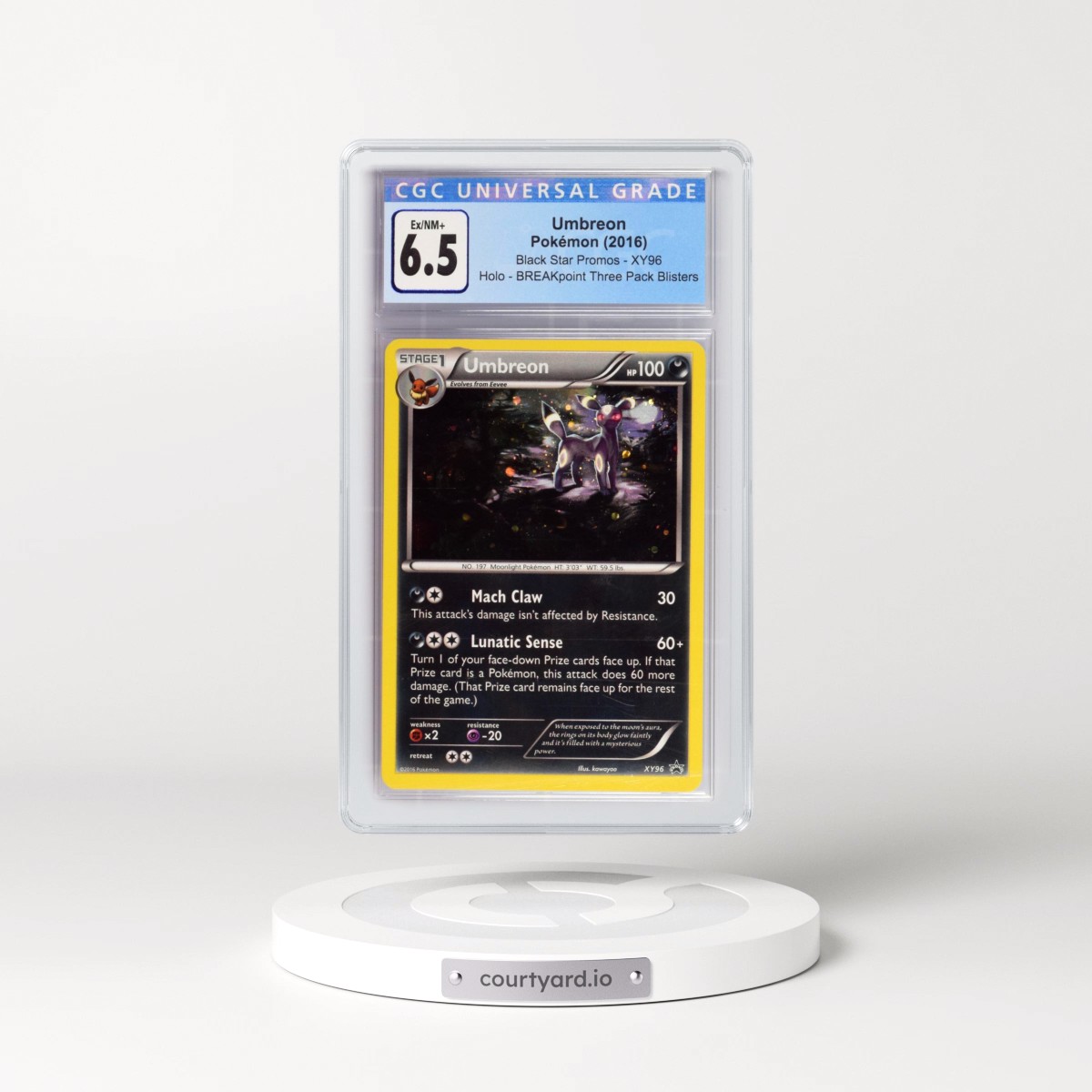 2013 Black Star Promos #XY96 Umbreon - BREAKpoint 3-Pack Blister (Cosmos Holo) (CGC 6.5 EX-NM+)