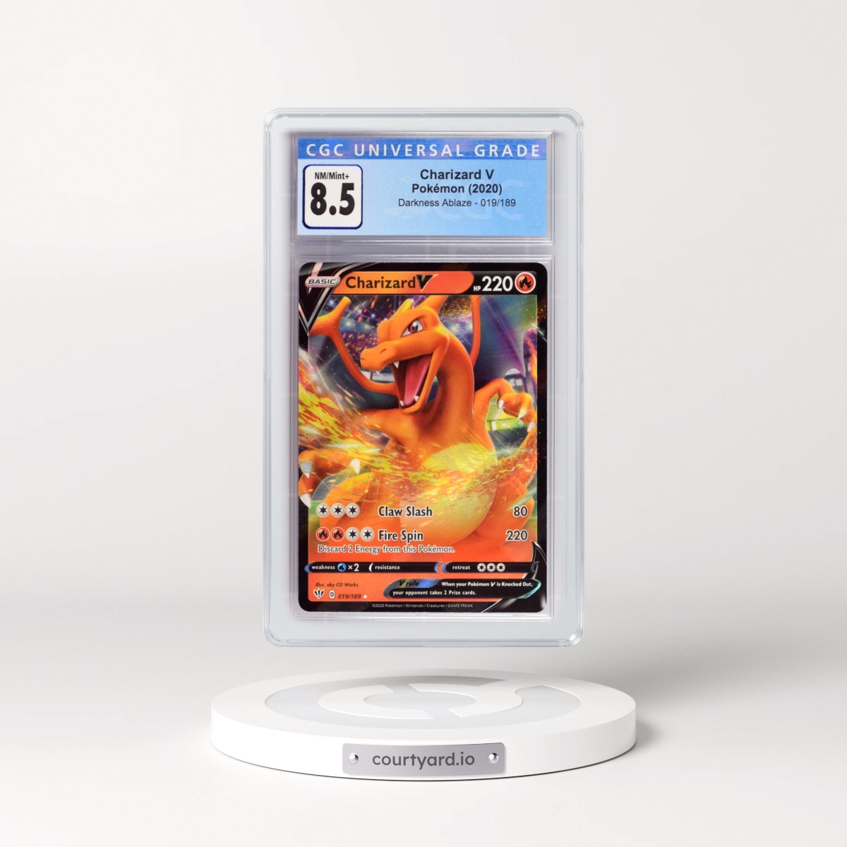 2020 Darkness Ablaze #019/189 Charizard V - Holo (CGC 8.5 NM-MT+)