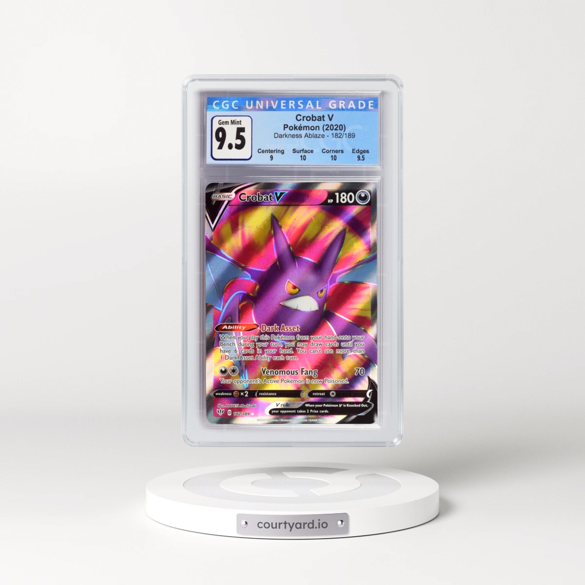 2020 Darkness Ablaze Crobat V - Ultra Rare Holo #182/189 CGC 10