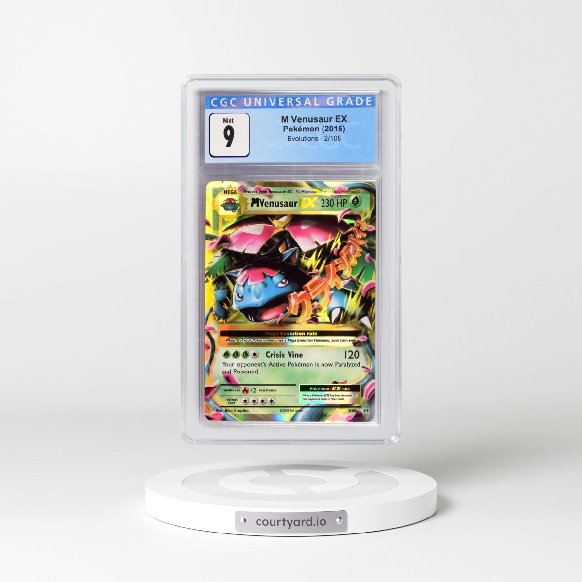 2016 Evolutions #2/108 M Venusaur EX - Holo (CGC 9 MINT)