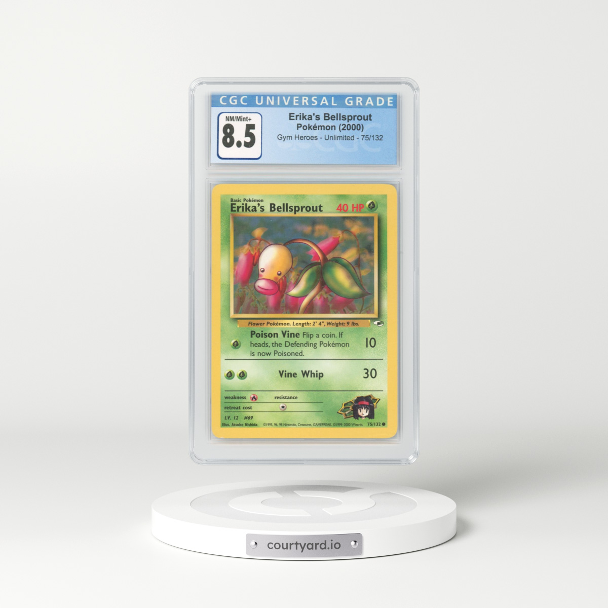 2000 Gym Heroes #75 Erika's Bellsprout (CGC 8.5 NM-MT+)