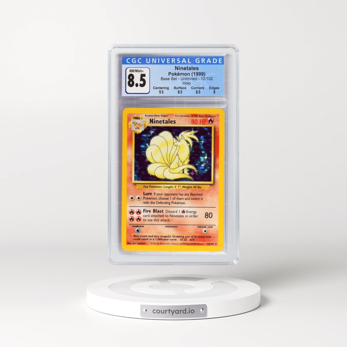 1999 Base Set #12/102 Ninetales - Holo (CGC 8.5 NM-MT+)