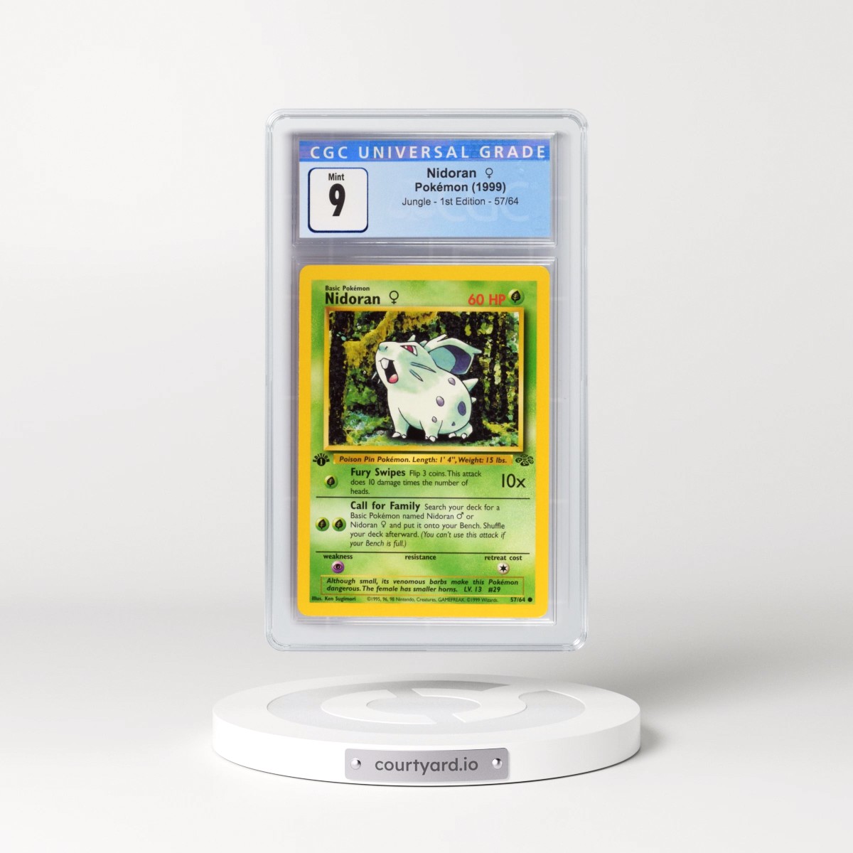 1999 Jungle #57/64 Nidoran ♀ - 1st Edition 1st Edition (CGC 9 MINT)