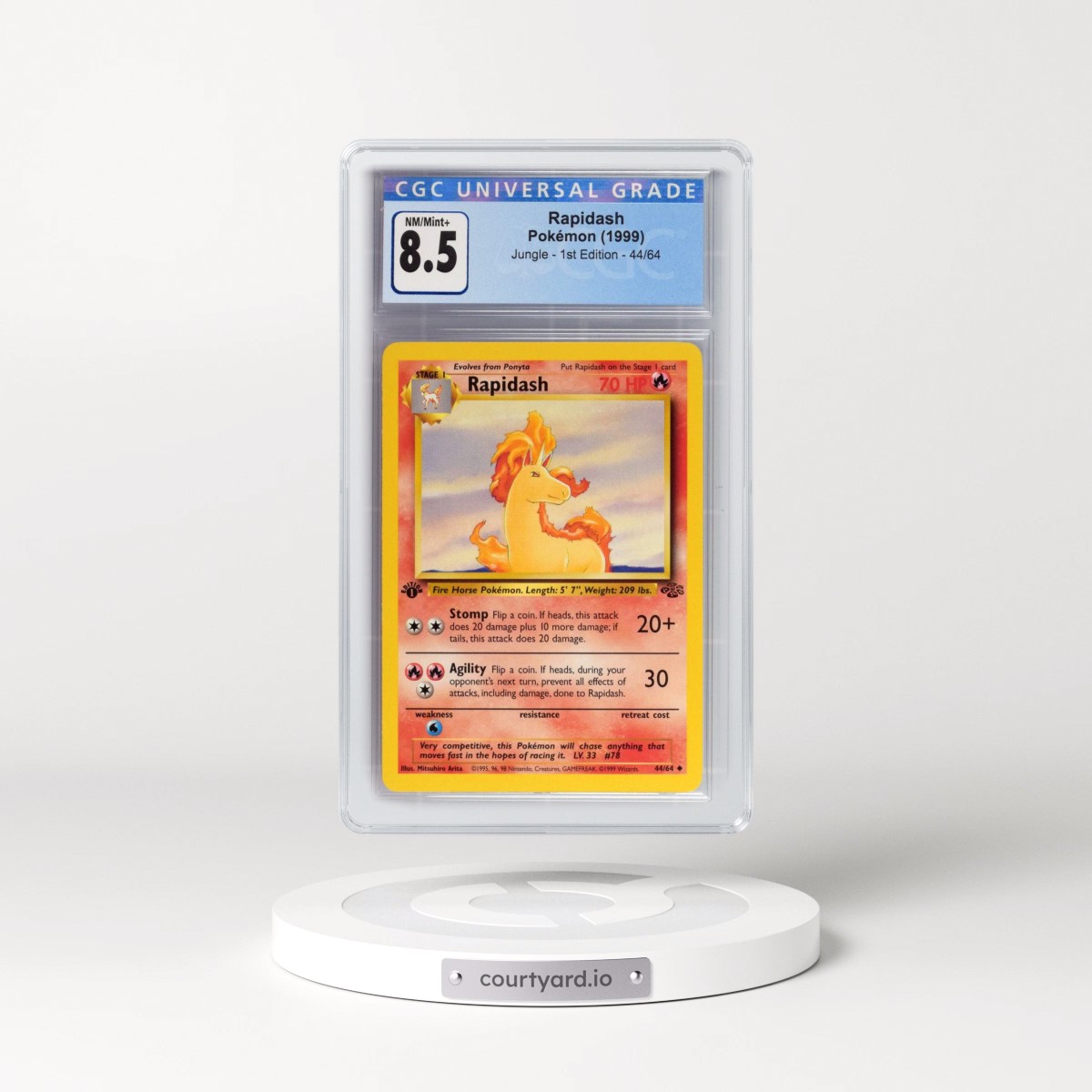 1999 Jungle #44/64 Rapidash - 1st Edition 1st Edition (CGC 8.5 NM-MT+)