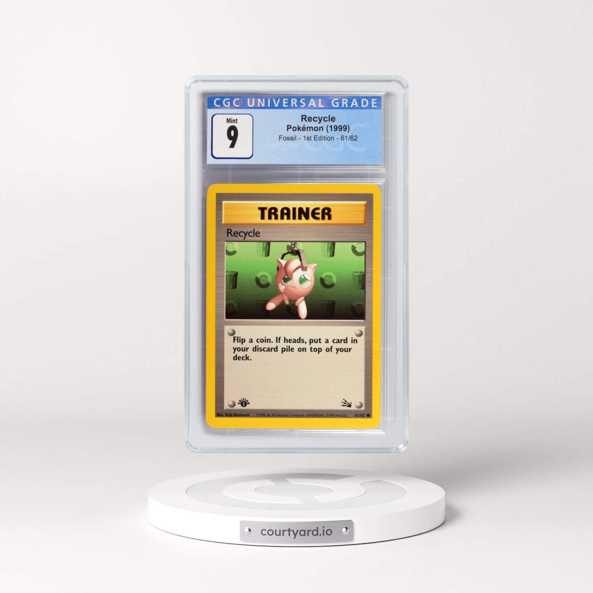 1999 Fossil #61/62 Recycle - 1st Edition 1st Edition (CGC 9 MINT)