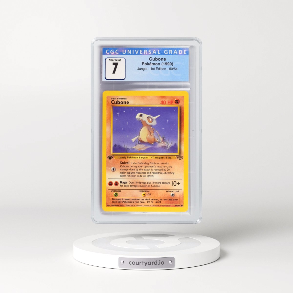 1999 Jungle #50/64 Cubone - 1st Edition 1st Edition (CGC 7 NM)