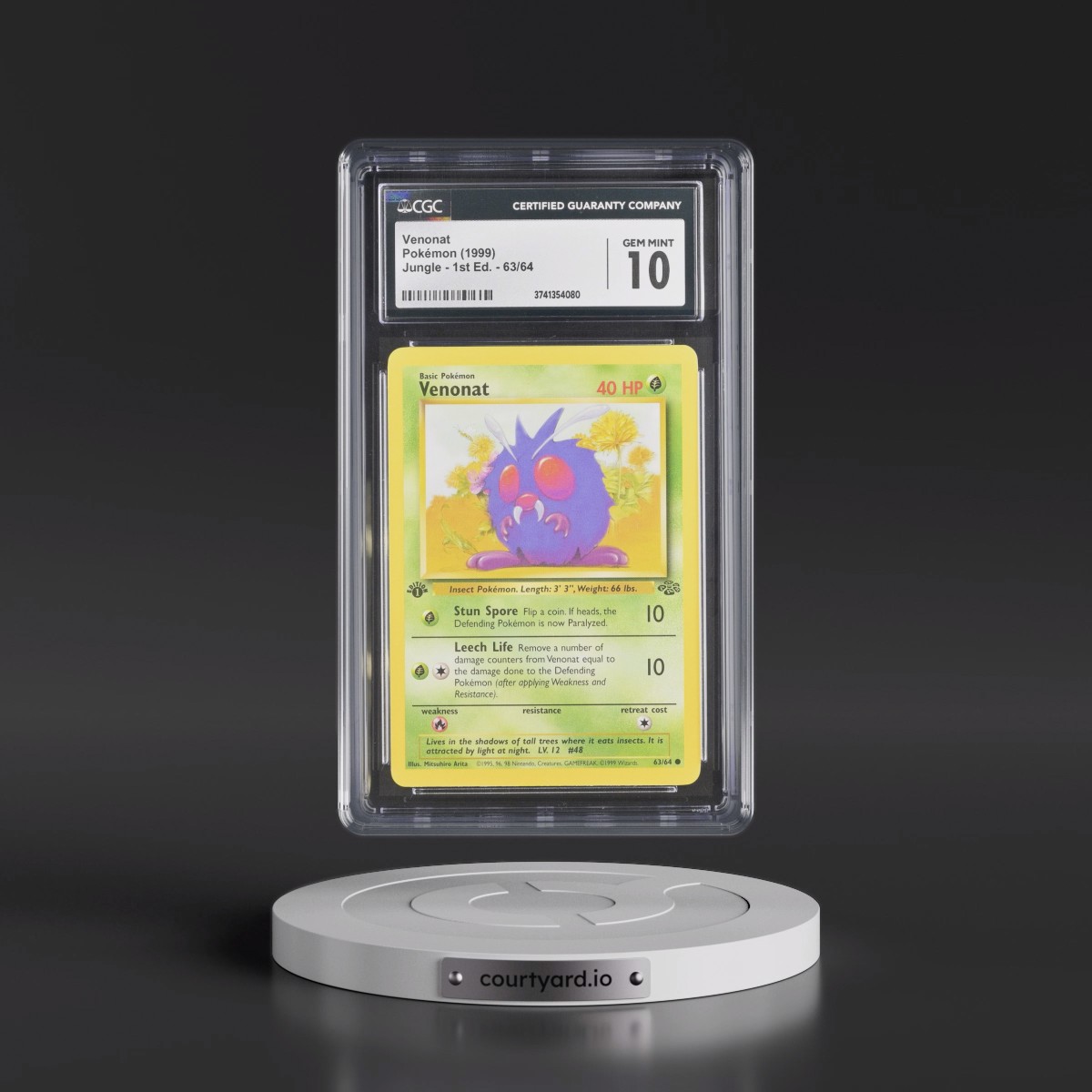 1999 Jungle #63/64 Venonat - 1st Edition 1st Edition (CGC 10 GEM MINT)