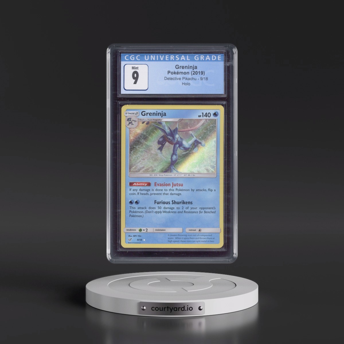 2019 Detective Pikachu #9/18 Greninja - Holo (CGC 9 MINT)