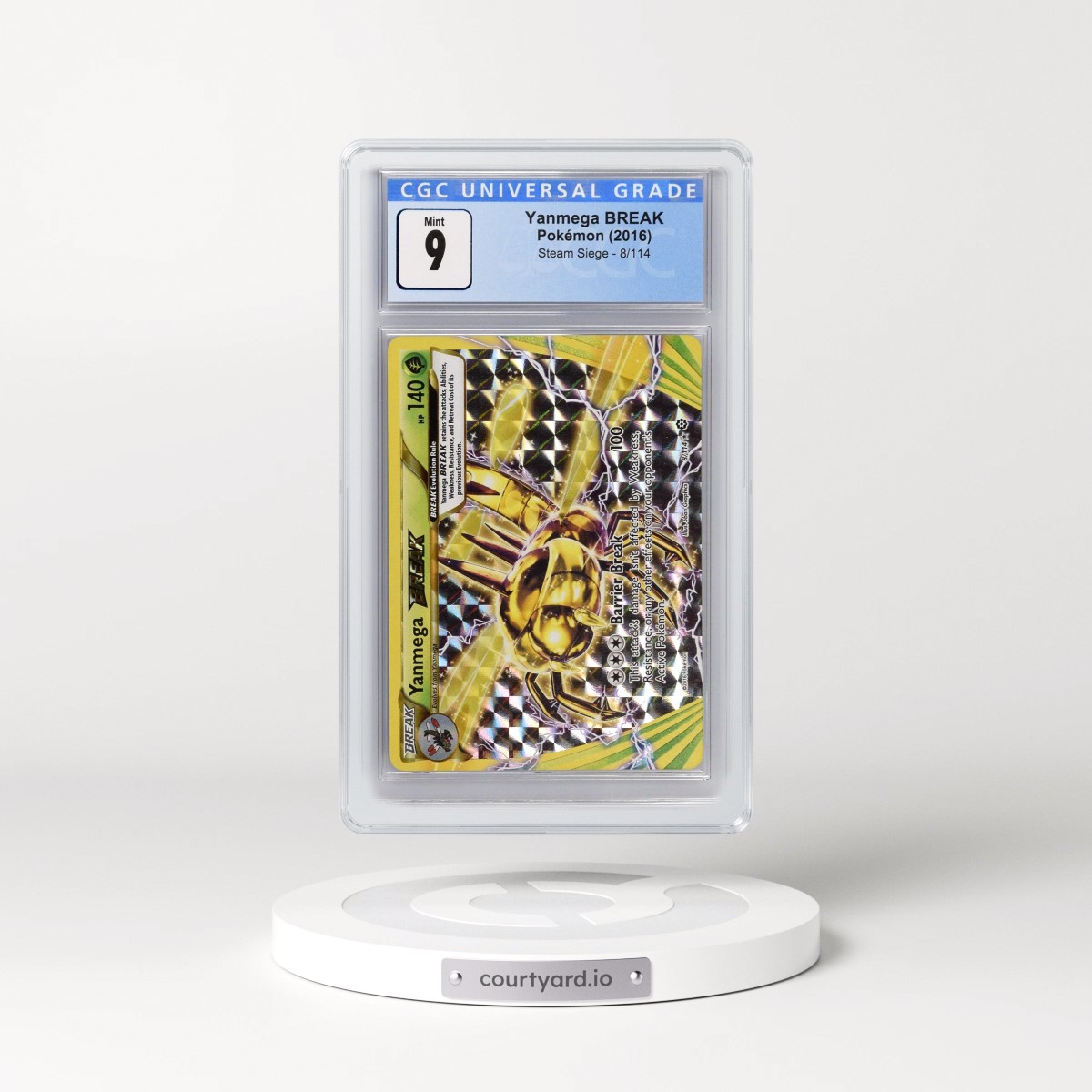 2016 Steam Siege #8/114 Yanmega BREAK - Holo (CGC 9 MINT)